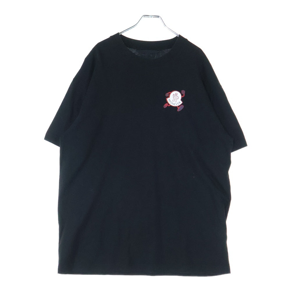MONCLER(モンクレール) 23SS T-SHIRT SS ロゴプリント クルーネック 半袖Tシャツカットソー ブラック I10918C00019 M2326
