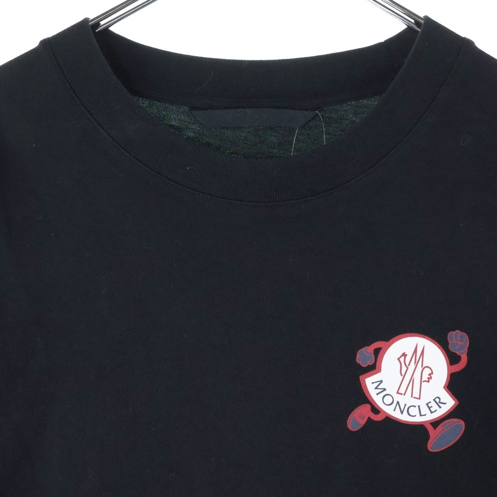 MONCLER(モンクレール) 23SS T-SHIRT SS ロゴプリント クルーネック 半袖Tシャツカットソー ブラック I10918C00019 M2326
