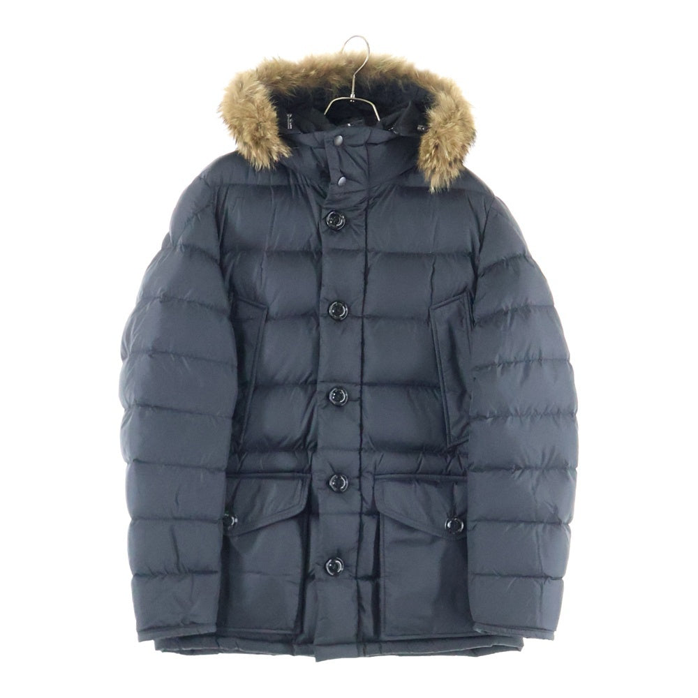 MONCLER(モンクレール) CLUNY GIBBOTTO クルーニー ファー付きジップアップダウンジャケット ブラック D20914138025 68352
