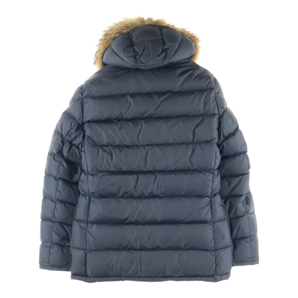 MONCLER(モンクレール) CLUNY GIBBOTTO クルーニー ファー付きジップアップダウンジャケット ブラック D20914138025 68352
