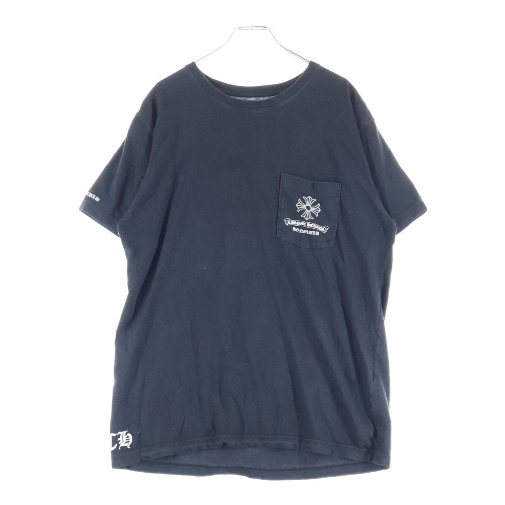 CHROME HEARTS(クロムハーツ) Honolulu Back CH Plus Tee ホノルル バックCHプラス クルーネック半袖Tシャツカットソー ブラック