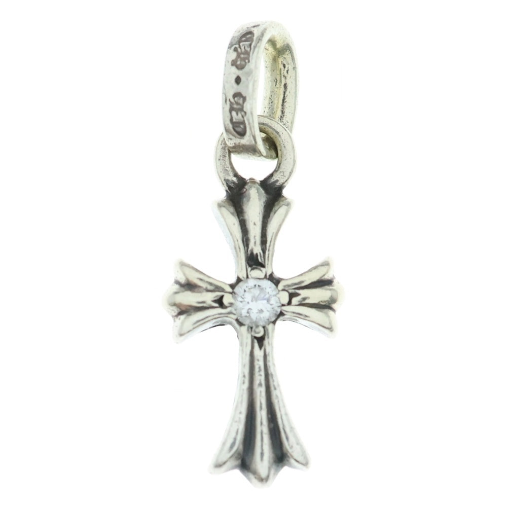 CHROME HEARTS(クロムハーツ) CRS BBYFAT DMND ベイビーファットクロス 両面1ダイヤ ペンダントトップ シルバー BCA238