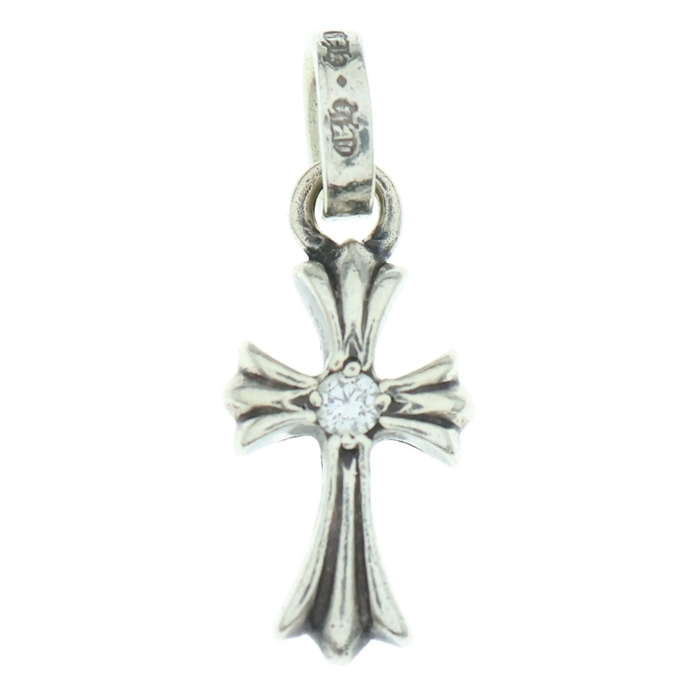 CHROME HEARTS(クロムハーツ) CRS BBYFAT DMND ベイビーファットクロス 両面1ダイヤ ペンダントトップ シルバー BCA238