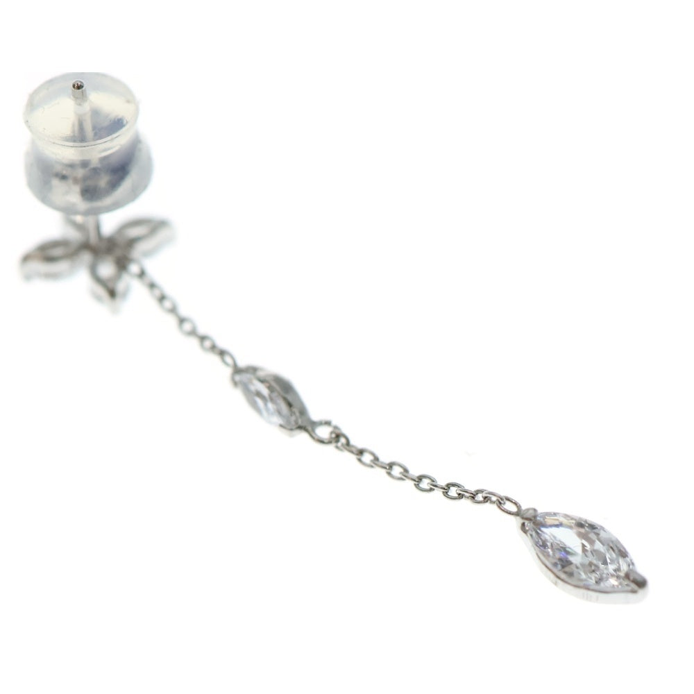 NO BRAND(ノーブランド) DICHA K10WG フラワーデザイン ピアス シルバー