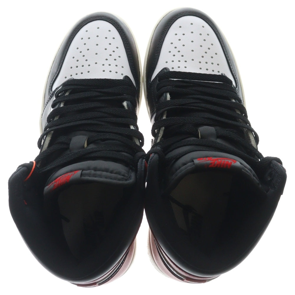 NIKE(ナイキ) Air Jordan 1 Retro High OG Black Toe Reimagined エアジョーダン1 レトロ OG ブラックトゥリイマジンド ハイカットスニーカー レッド US8.5/26.5cm DZ5485-106