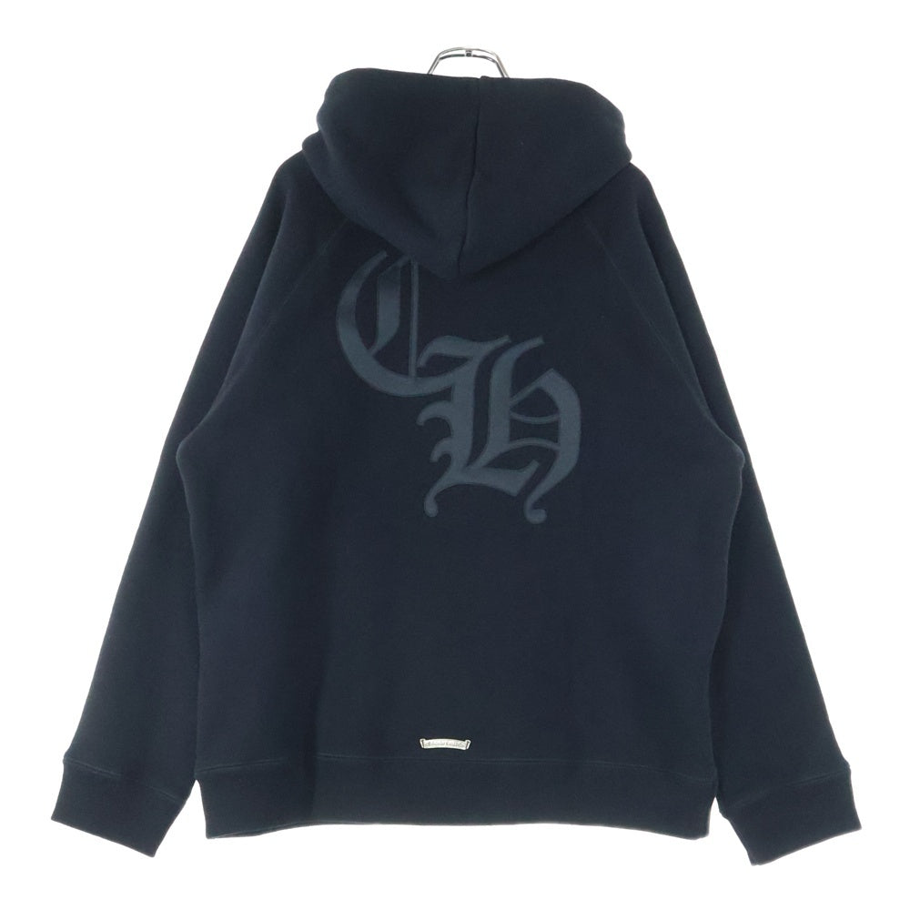 CHROME HEARTS(クロムハーツ) Y NOT トリプルクロス バックCH 刺繍ロゴ プルオーバーパーカー ブラック