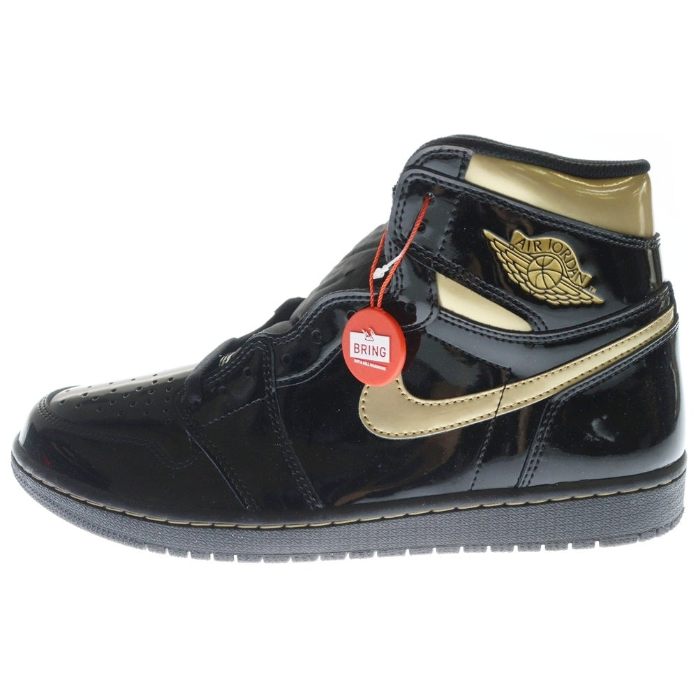 NIKE(ナイキ) AIR JORDAN 1 HIGH OG METALIC GOLD エアジョーダン1 メタリック ゴールド ハイカットスニーカー ブラック/ゴールド US10.5/28.5cm 555088-032