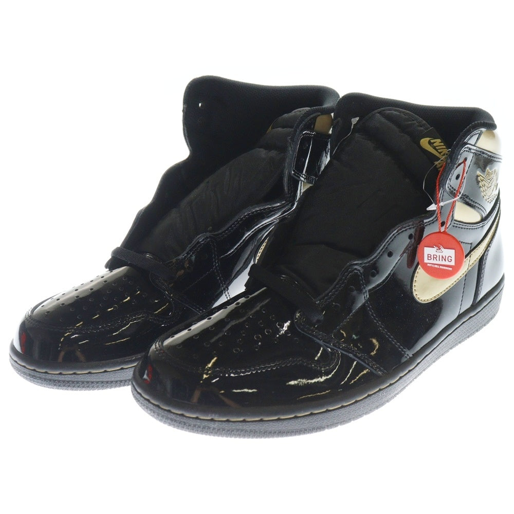 NIKE(ナイキ) AIR JORDAN 1 HIGH OG METALIC GOLD エアジョーダン1 メタリック ゴールド ハイカットスニーカー ブラック/ゴールド US10.5/28.5cm 555088-032
