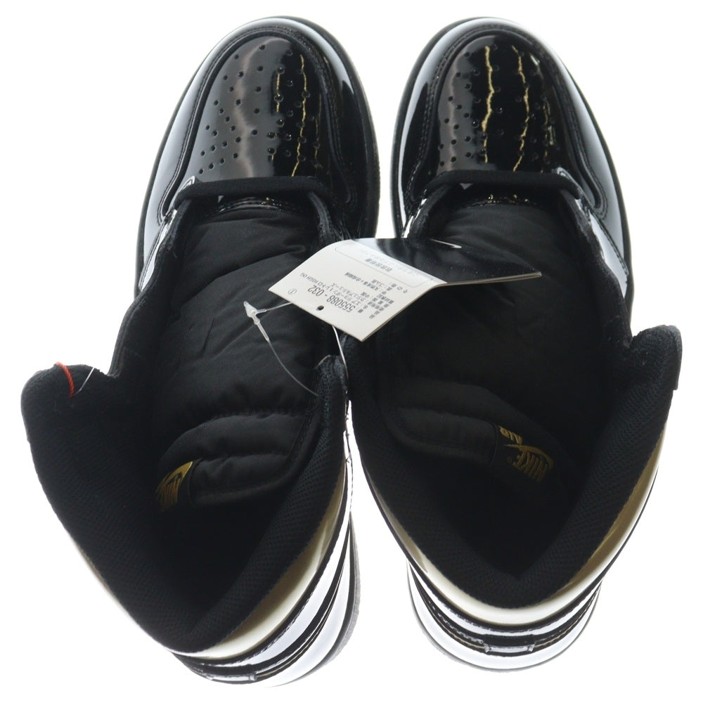 NIKE(ナイキ) AIR JORDAN 1 HIGH OG METALIC GOLD エアジョーダン1 メタリック ゴールド ハイカットスニーカー ブラック/ゴールド US10.5/28.5cm 555088-032