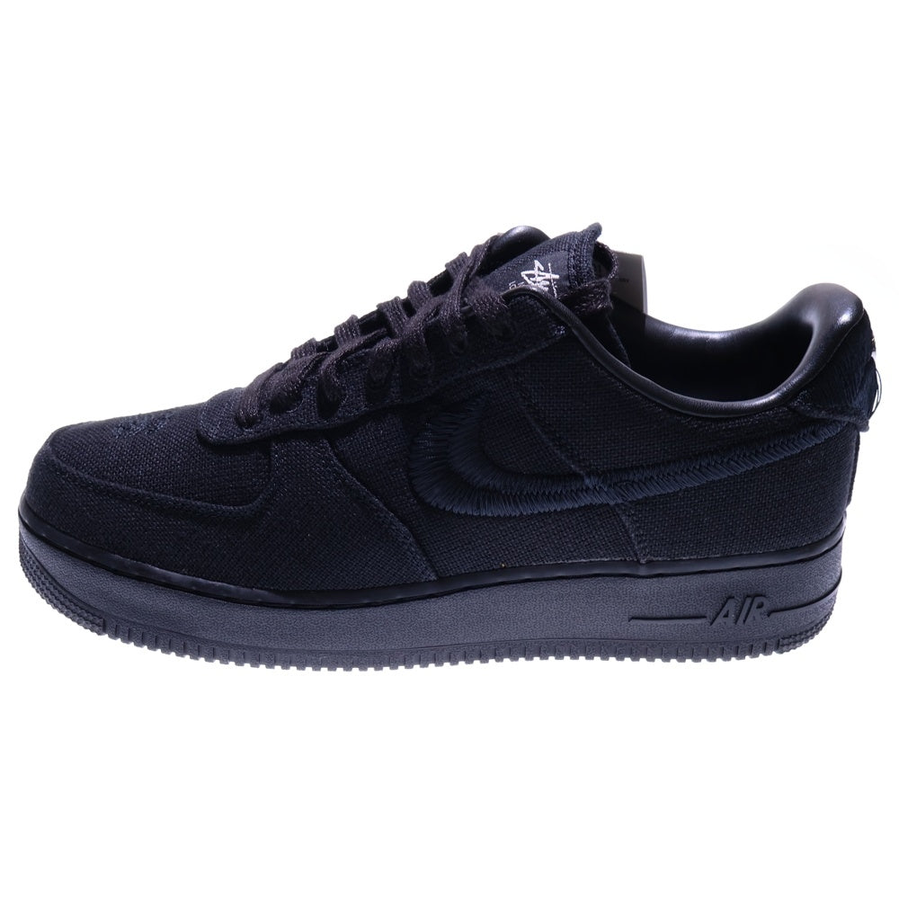 NIKE(ナイキ) ×STUSSY AIR FORCE 1 LOW ステューシー エアフォース1 ロー ローカットスニーカー ブラック US10/28cm CZ9084-001
