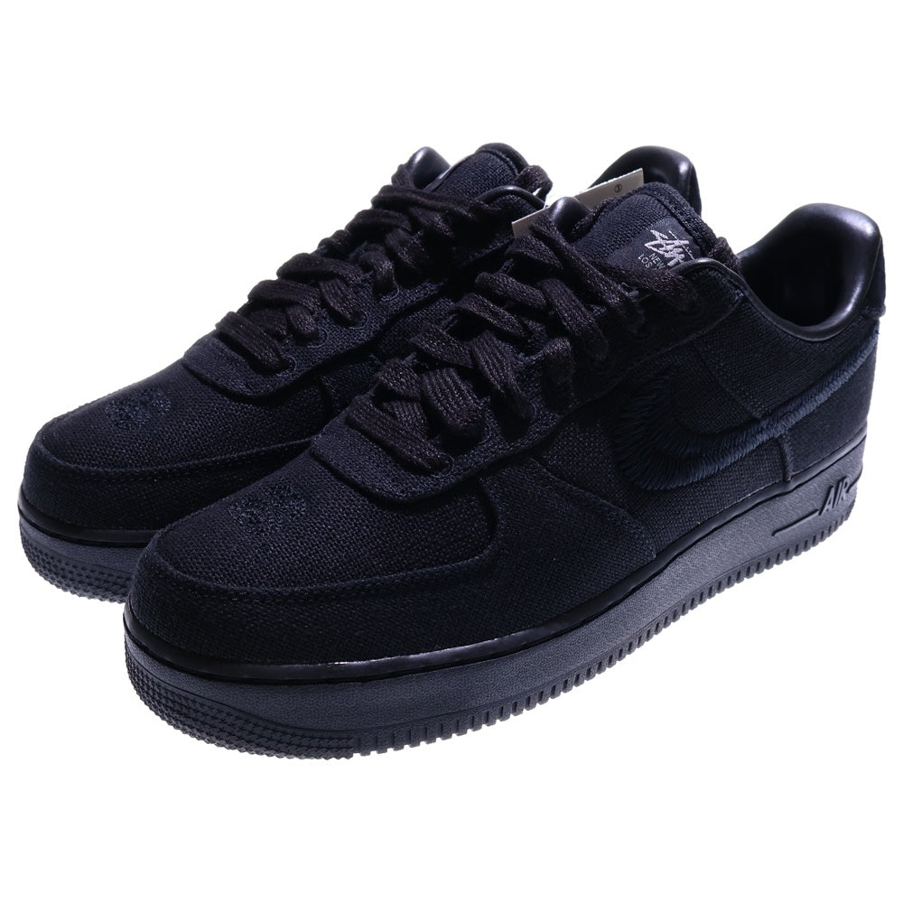 NIKE(ナイキ) ×STUSSY AIR FORCE 1 LOW ステューシー エアフォース1 ロー ローカットスニーカー ブラック US10/28cm CZ9084-001