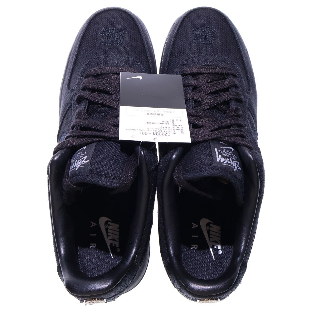 NIKE(ナイキ) ×STUSSY AIR FORCE 1 LOW ステューシー エアフォース1 ロー ローカットスニーカー ブラック US10/28cm CZ9084-001