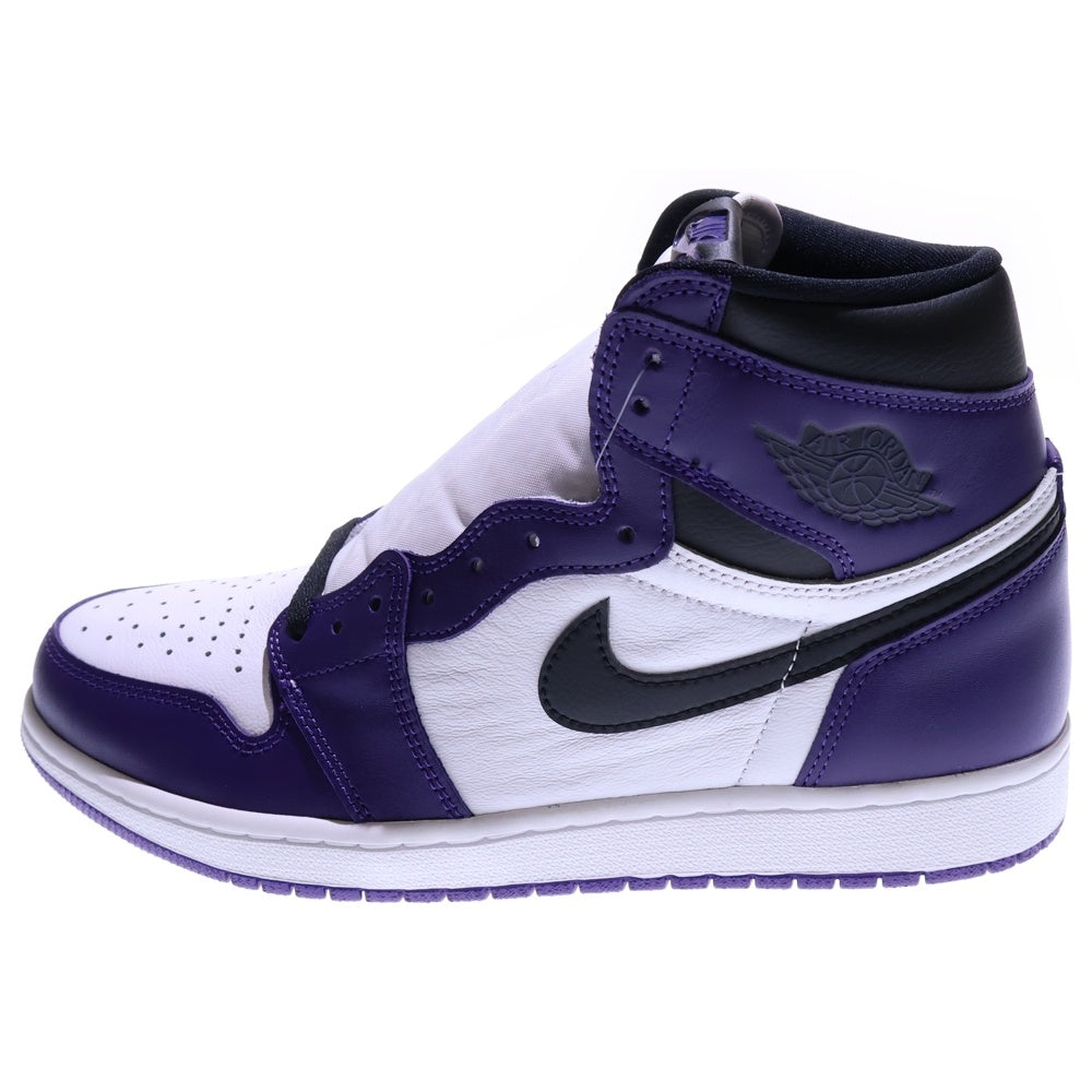NIKE(ナイキ) AIR JORDAN 1 RETRO HIGH OG COURT PURPLE エアジョーダン1 コートパープル ハイカットスニーカー ホワイト/パープル US10.5/28.5cm 555088-500