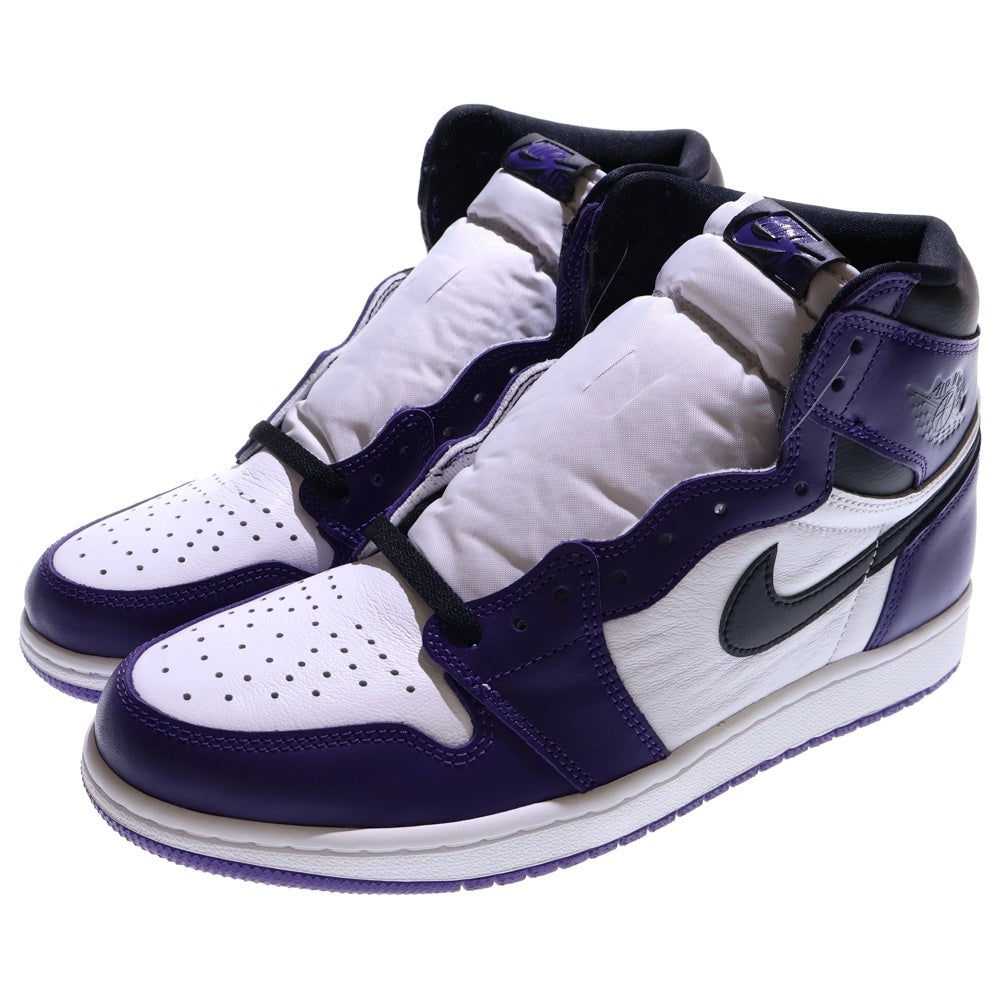 NIKE(ナイキ) AIR JORDAN 1 RETRO HIGH OG COURT PURPLE エアジョーダン1 コートパープル ハイカットスニーカー ホワイト/パープル US10.5/28.5cm 555088-500