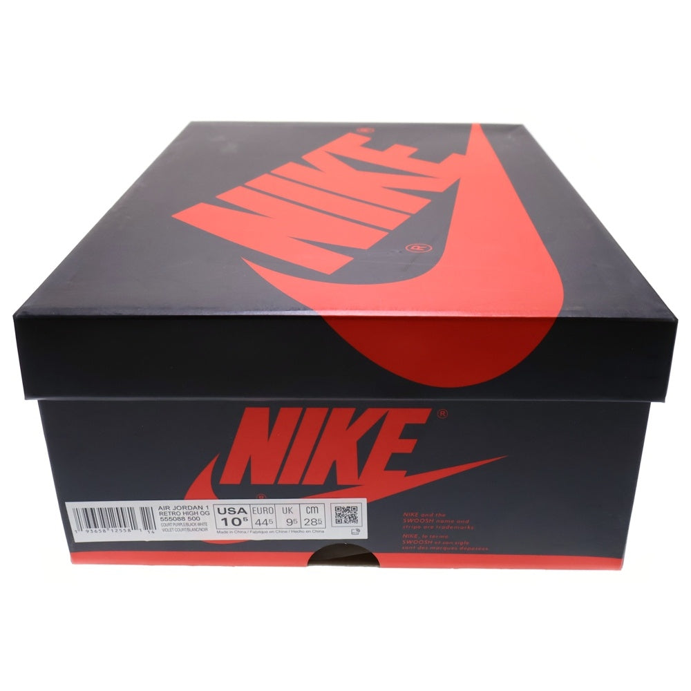 NIKE(ナイキ) AIR JORDAN 1 RETRO HIGH OG COURT PURPLE エアジョーダン1 コートパープル ハイカットスニーカー ホワイト/パープル US10.5/28.5cm 555088-500