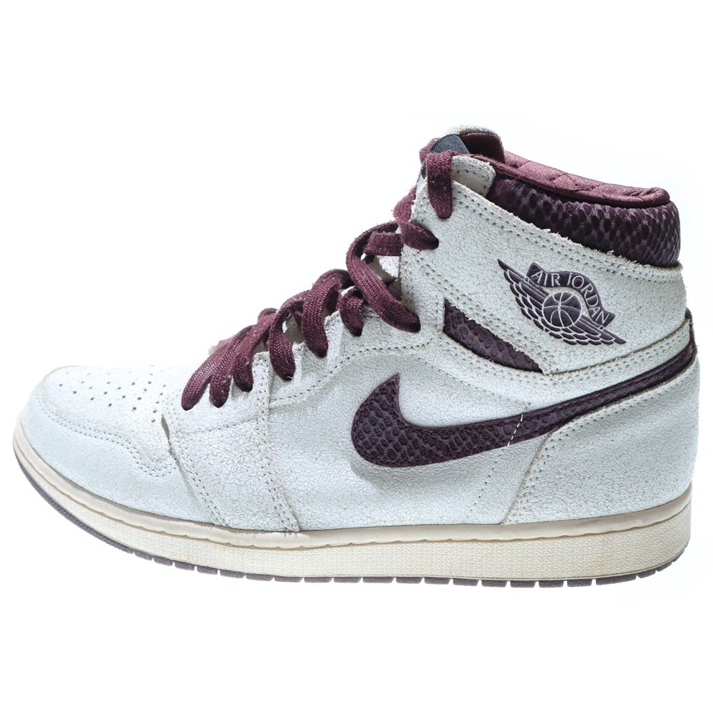 NIKE(ナイキ) ×アママニエール Air Jordan 1 Retro High OG Sail and Burgundy エアジョーダン1 レトロ ハイ OG ハイカットスニーカー US10.5/28.5cm DO7097-100