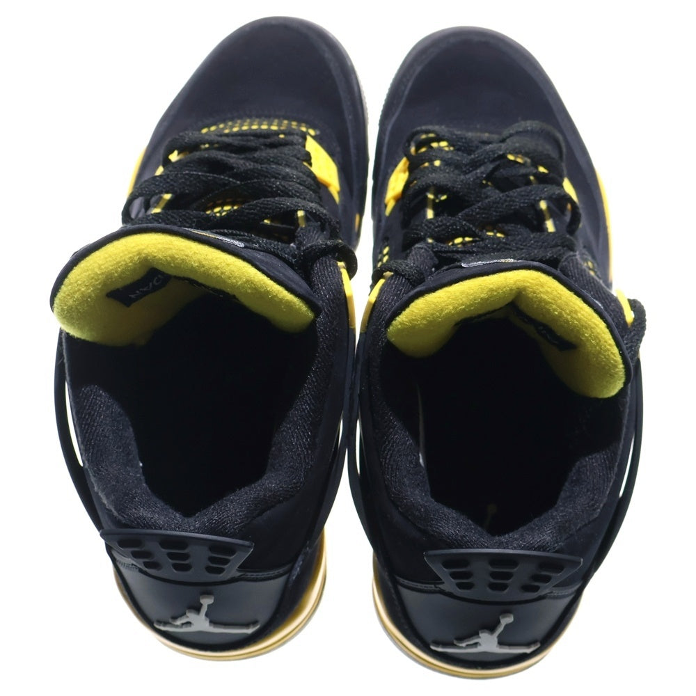 NIKE(ナイキ) Air Jordan 4 Retro Thunder 2023 エアジョーダン4 レトロ サンダー ハイカットスニーカー ブラック/イエロー US9/27cm DH6927-017