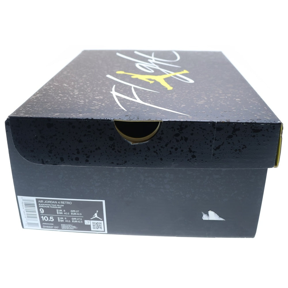 NIKE(ナイキ) Air Jordan 4 Retro Thunder 2023 エアジョーダン4 レトロ サンダー ハイカットスニーカー ブラック/イエロー US9/27cm DH6927-017