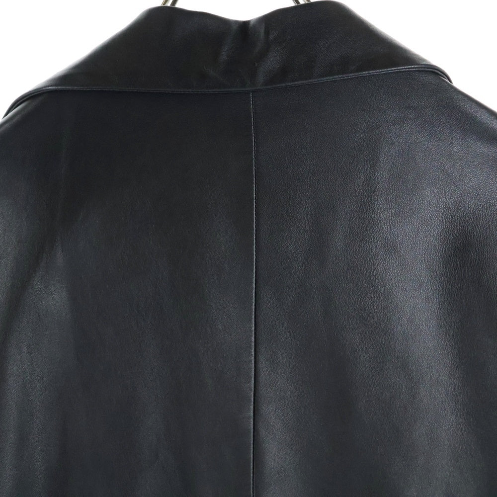 Yohji Yamamoto(ヨウジヤマモト) カットオフデザイン ラムレザージャケット ブラック レディース FU-J04-704