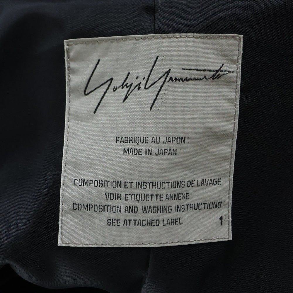 Yohji Yamamoto(ヨウジヤマモト) カットオフデザイン ラムレザージャケット ブラック レディース FU-J04-704