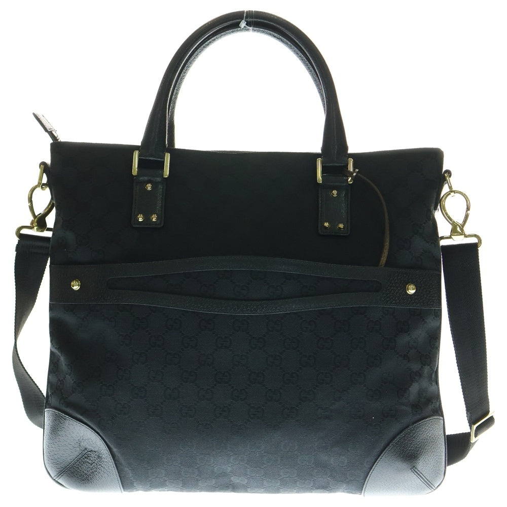 GUCCI(グッチ) GGキャンバス 2WAY ショルダートートバッグ ブラック 115525 203989