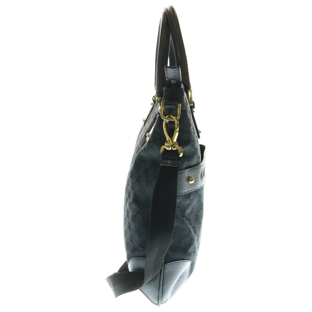 GUCCI(グッチ) GGキャンバス 2WAY ショルダートートバッグ ブラック 115525 203989