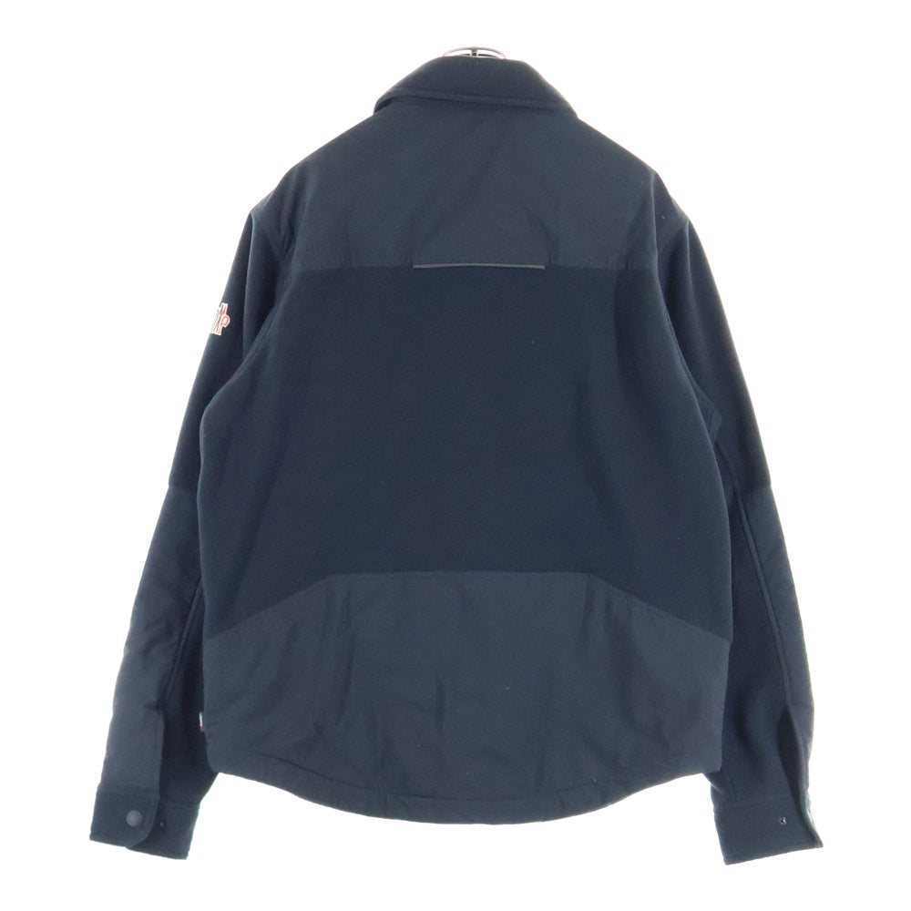 MONCLER GRENOBLE(モンクレールグルノーブル) CAMICIA TOP チェストポケット フリースシャツジャケット ネイビー J20978P00001