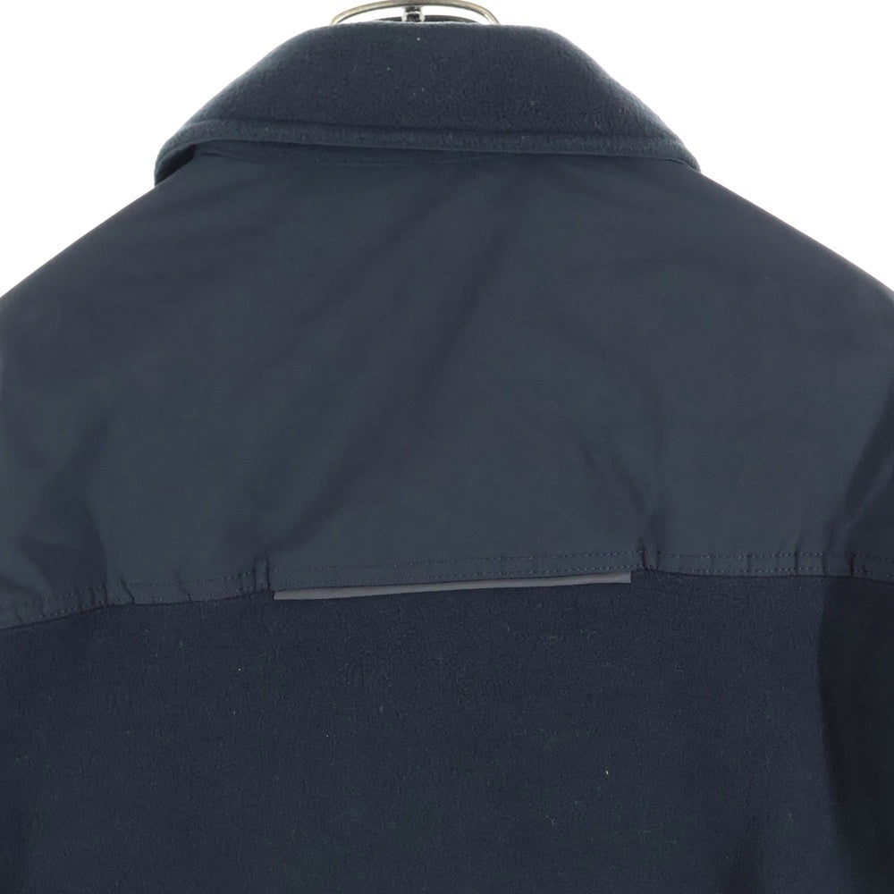 MONCLER GRENOBLE(モンクレールグルノーブル) CAMICIA TOP チェストポケット フリースシャツジャケット ネイビー J20978P00001