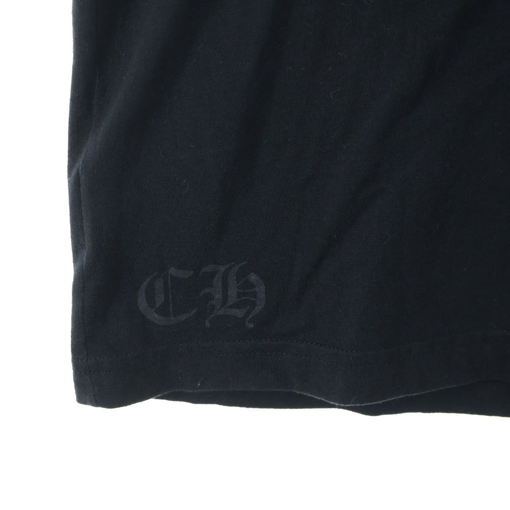 CHROME HEARTS(クロムハーツ) Horseshoe Los Angeles バックホースシュー ロサンゼルス クルーネック半袖Tシャツカットソー ブラック