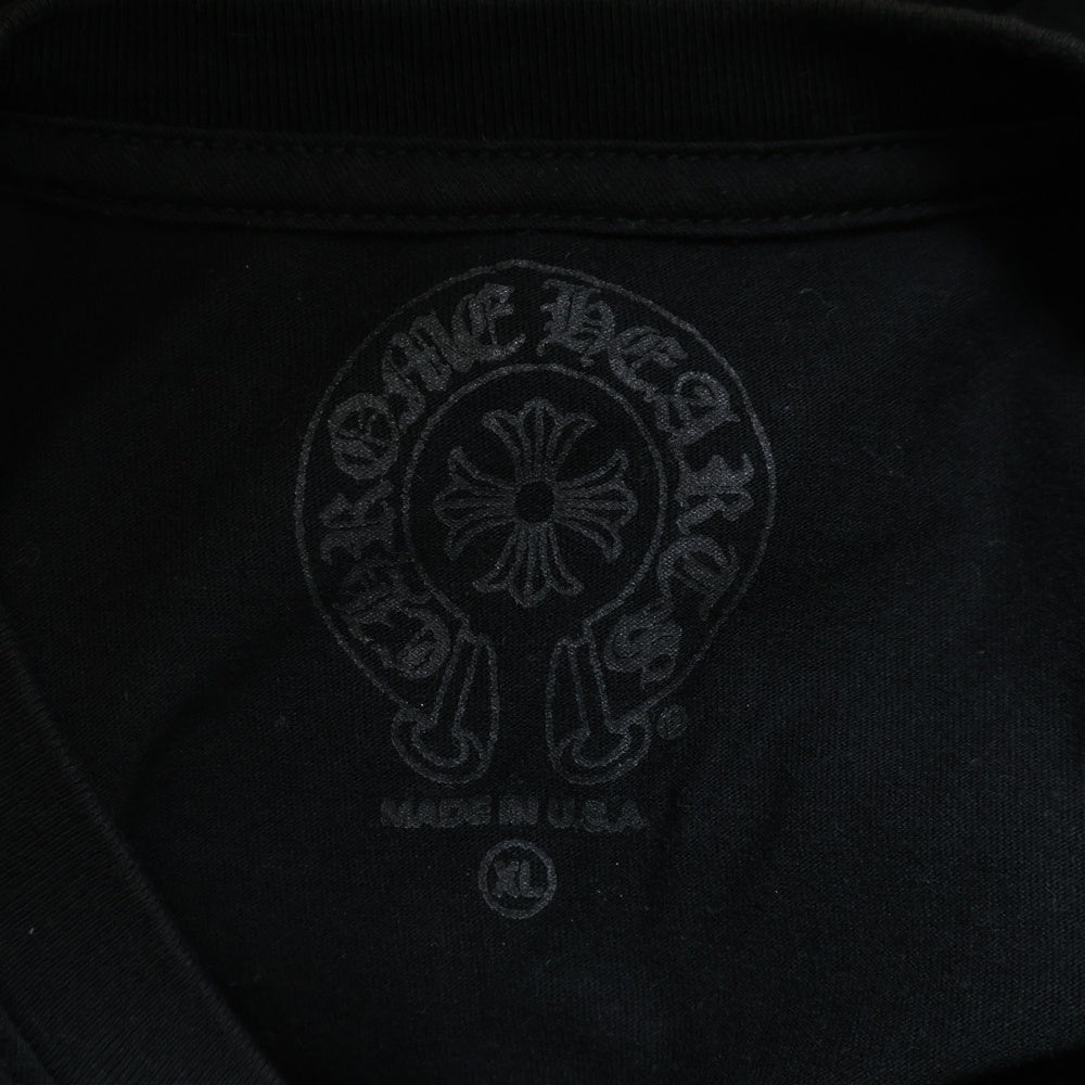 CHROME HEARTS(クロムハーツ) Horseshoe Los Angeles バックホースシュー ロサンゼルス クルーネック半袖Tシャツカットソー ブラック