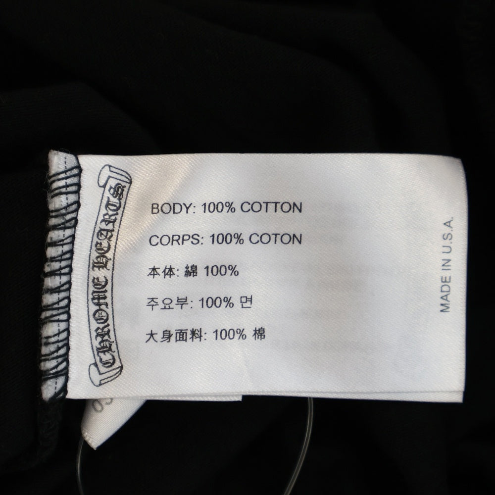 CHROME HEARTS(クロムハーツ) Horseshoe Los Angeles バックホースシュー ロサンゼルス クルーネック半袖Tシャツカットソー ブラック