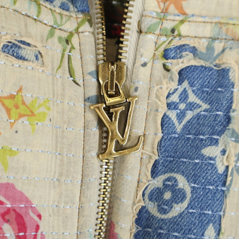 LOUIS VUITTON(ルイヴィトン) 22AW モノグラム フラワーデザイン デストロイ ワークウェア デニムジャケット インディゴ RM222 JF0 HNA90W
