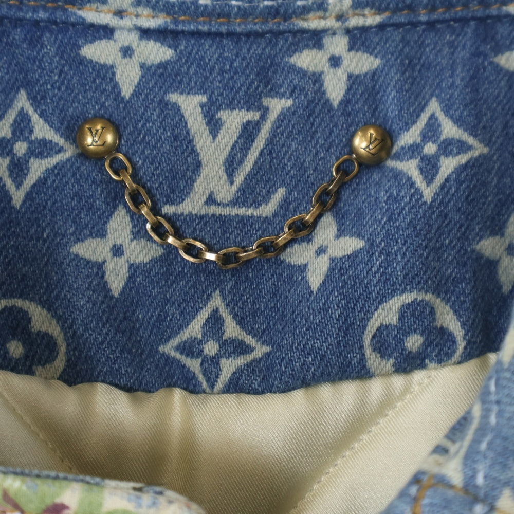 LOUIS VUITTON(ルイヴィトン) 22AW モノグラム フラワーデザイン デストロイ ワークウェア デニムジャケット インディゴ RM222 JF0 HNA90W