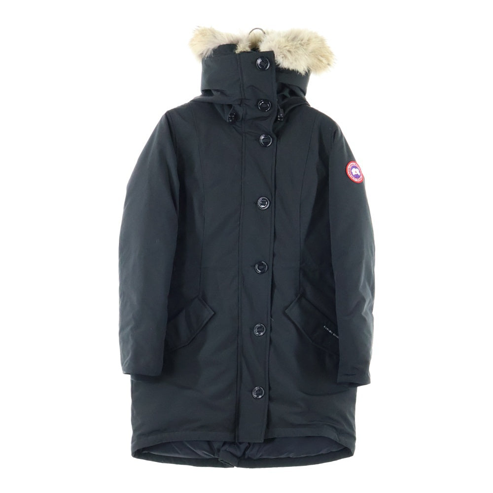 CANADA GOOSE(カナダグース) ROSSCLAIR PARKA ロスクレアパーカ コヨーテファー フーディーダウンコート レディース ブラック 2580LA