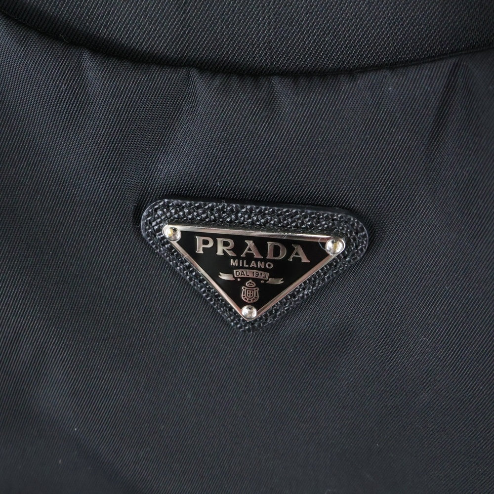 PRADA(プラダ) 24AW RE-NYLON 三角プレートリナイロンノースリーブワンピース レディース ブラック 230715 S000 1WQ8