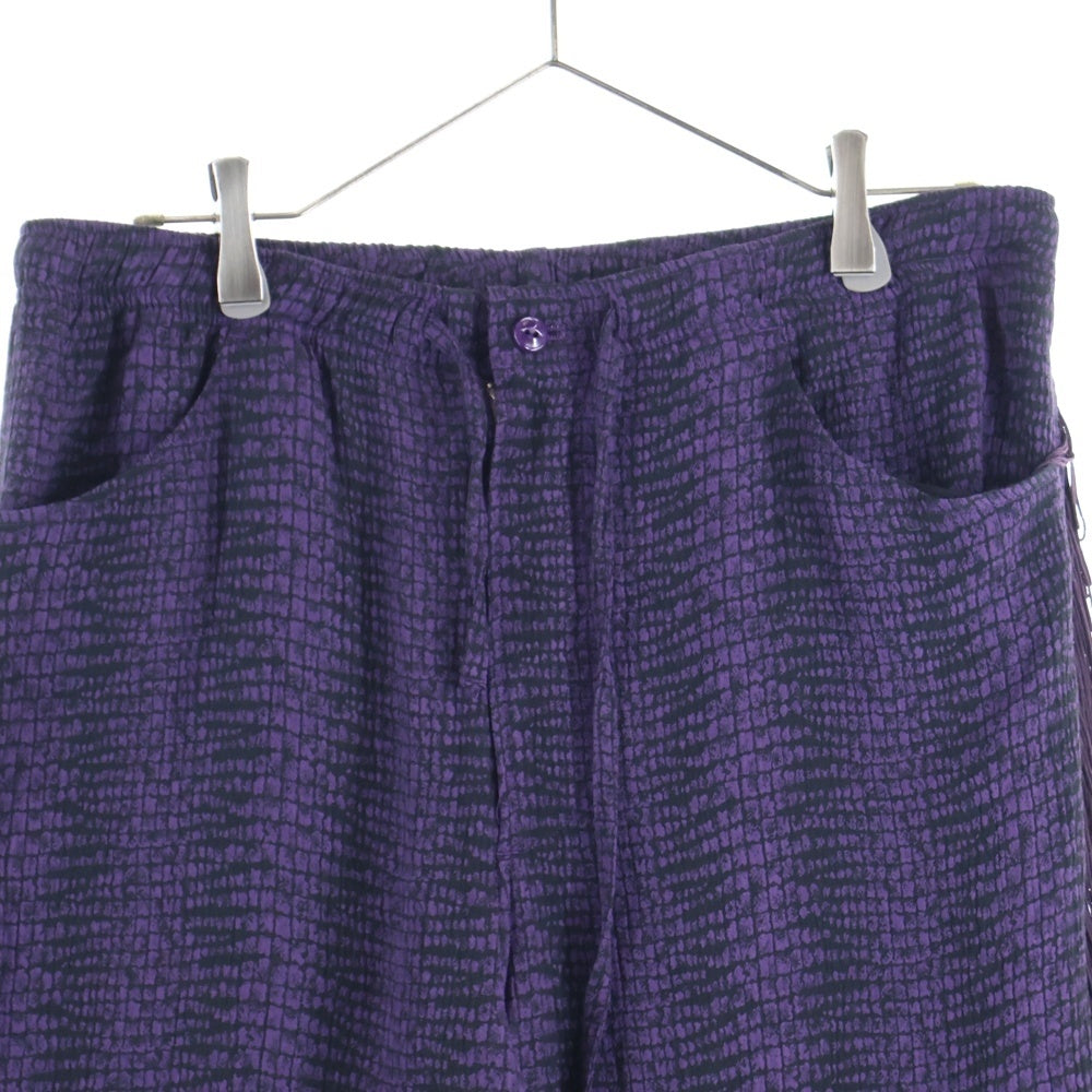 Needles(ニードルス) フリンジ総柄イージースラックスパンツ パープル OT197