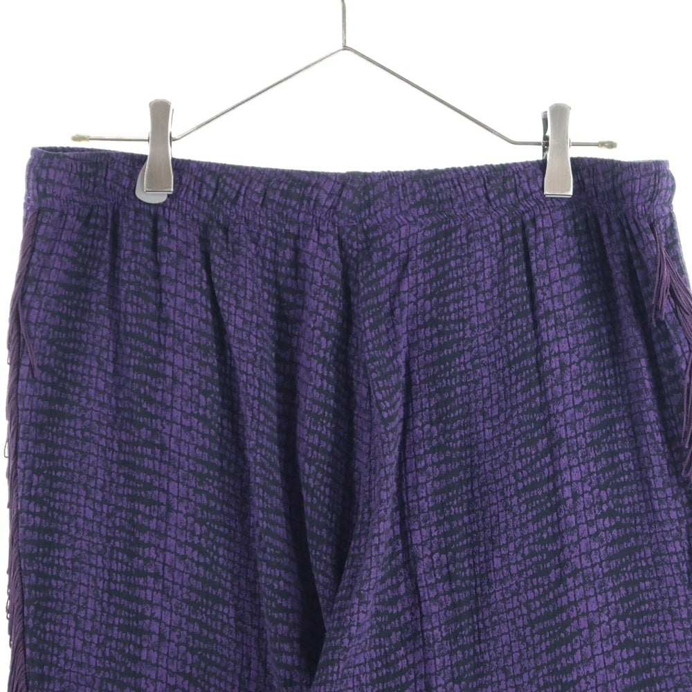 Needles(ニードルス) フリンジ総柄イージースラックスパンツ パープル OT197