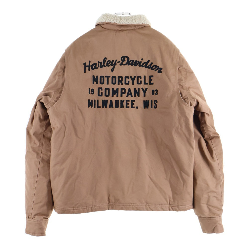 HARLEY DAVIDSON(ハーレーダビッドソン) 22AW Jacket Woven Chestnut ウーブンチェスナット キルティング襟ボアジャケット ブラウン 97423-23VM