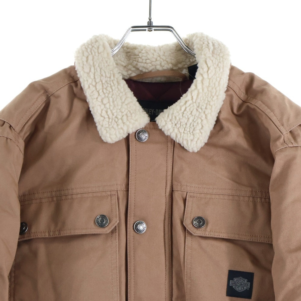 HARLEY DAVIDSON(ハーレーダビッドソン) 22AW Jacket Woven Chestnut ウーブンチェスナット キルティング襟ボアジャケット ブラウン 97423-23VM