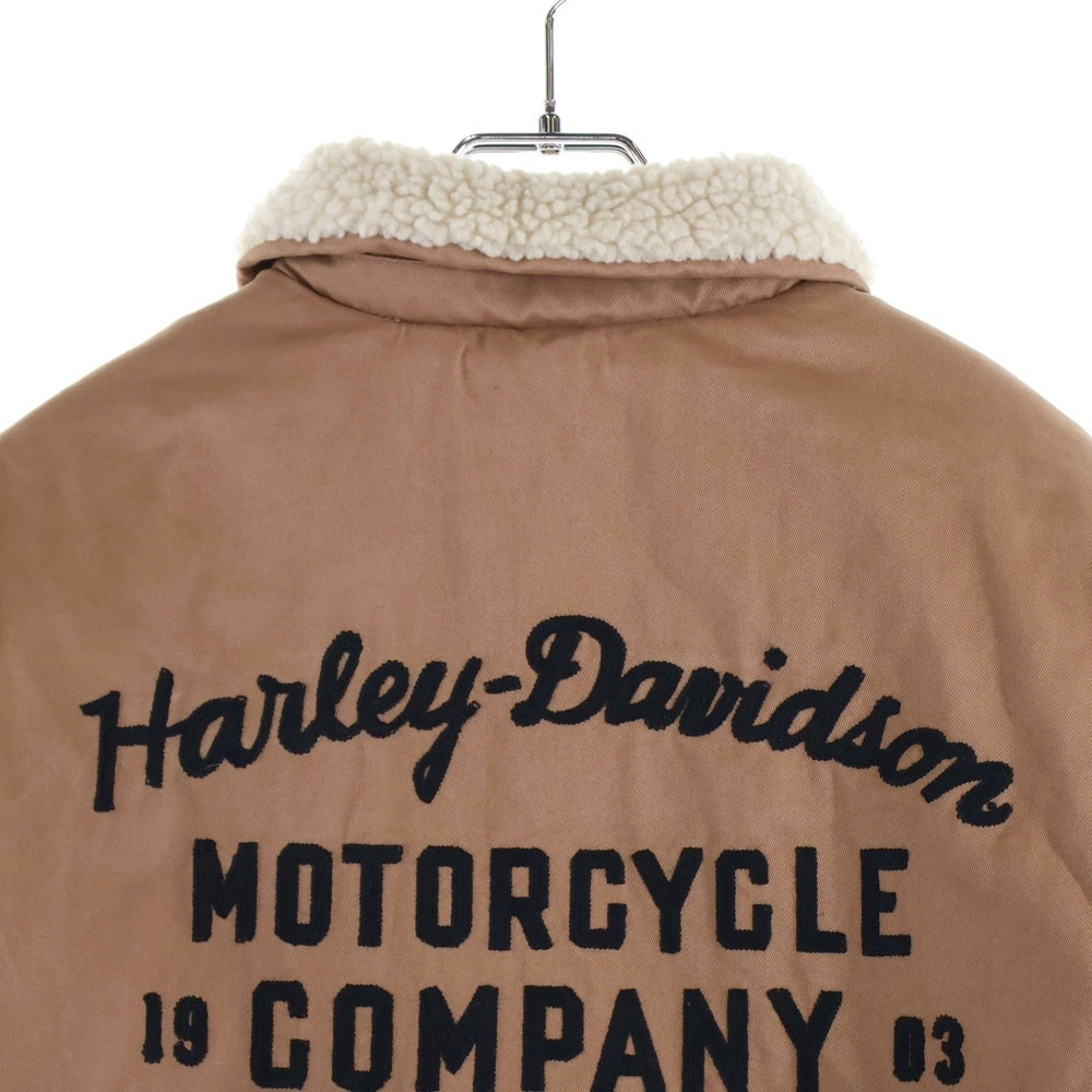 HARLEY DAVIDSON(ハーレーダビッドソン) 22AW Jacket Woven Chestnut ウーブンチェスナット キルティング襟ボアジャケット ブラウン 97423-23VM