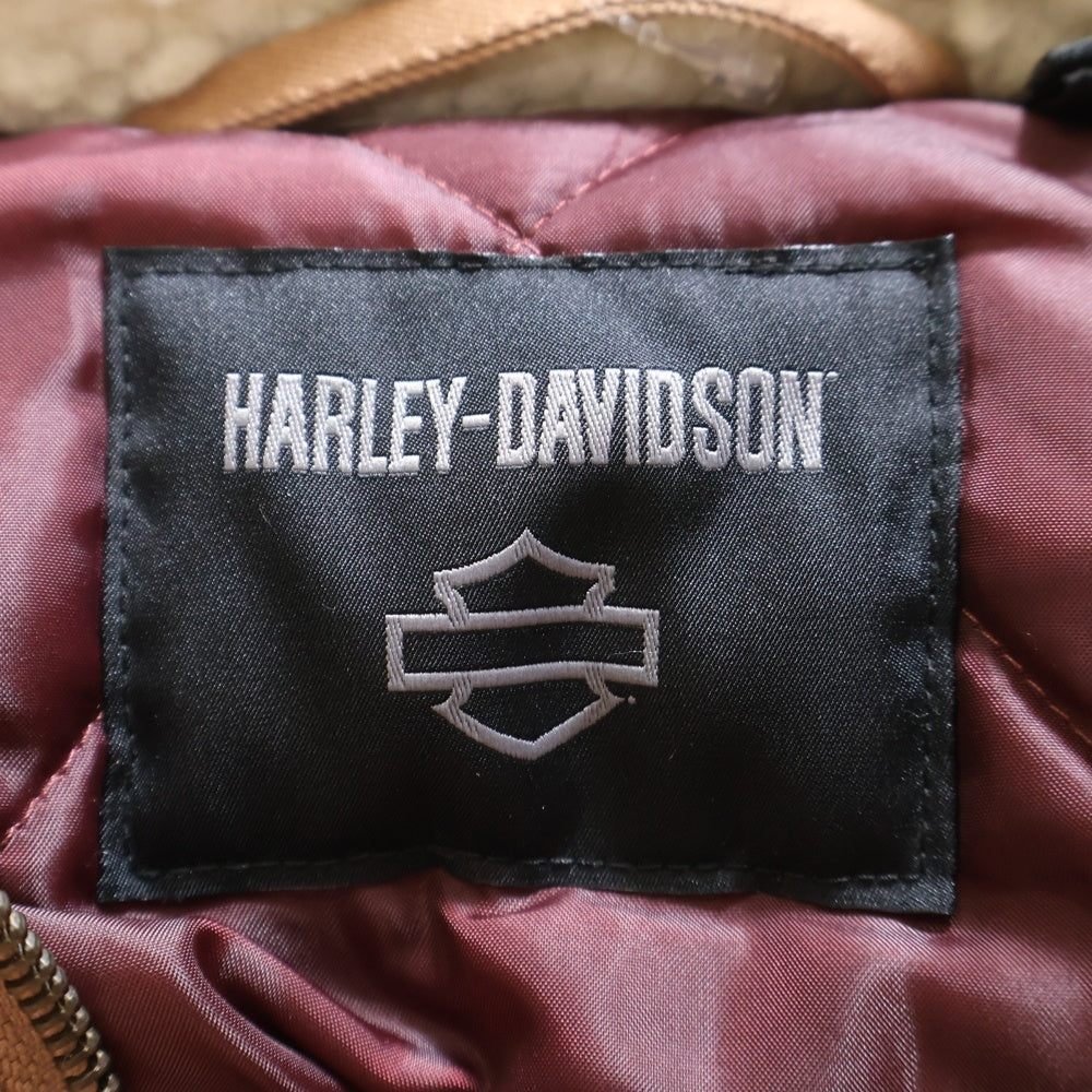 HARLEY DAVIDSON(ハーレーダビッドソン) 22AW Jacket Woven Chestnut ウーブンチェスナット キルティング襟ボアジャケット ブラウン 97423-23VM