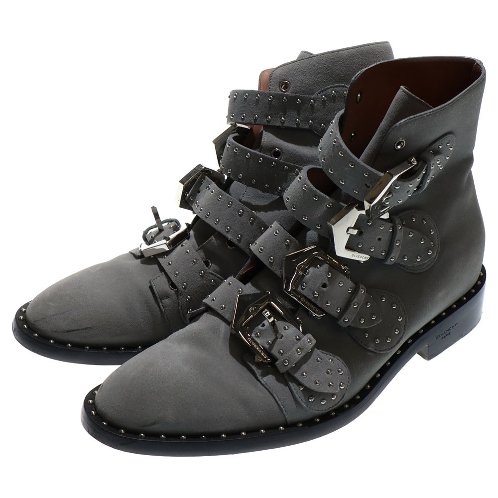 GIVENCHY(ジバンシィ) スタッズ スエードアンクルブーツ レディース グレー