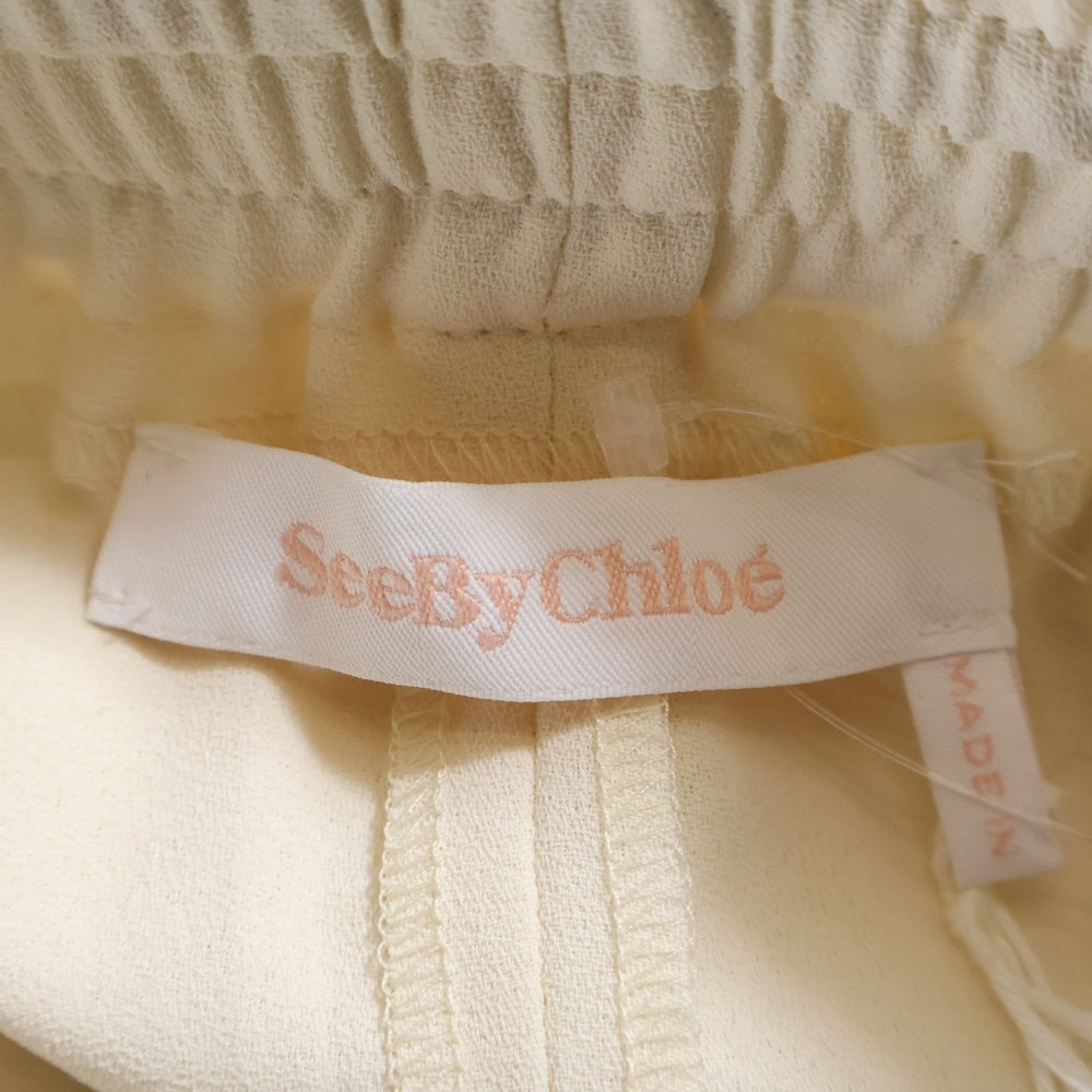 SEE BY CHLOE(シーバイクロエ) ポリエステル トラックパンツ レディース アイボリー CHS23SPA2101222P34