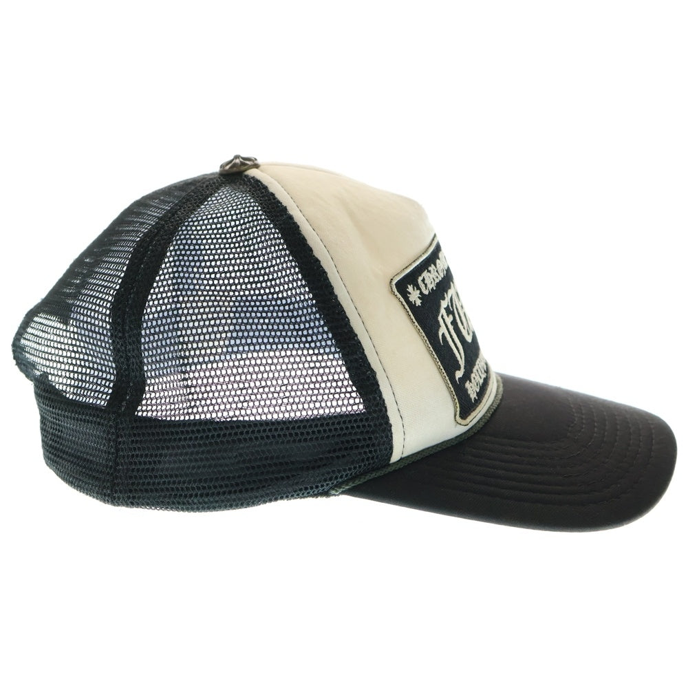 CHROME HEARTS(クロムハーツ) TRUCKER CAP オールド FUCKパッチ メッシュトラッカーキャップ ブラック/ホワイト