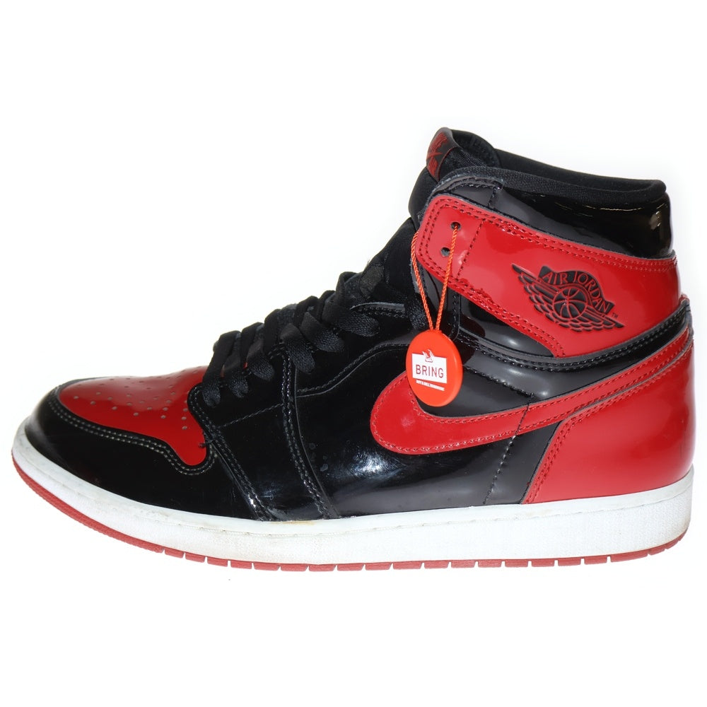 NIKE(ナイキ) Air Jordan 1 High OG Patent Bred エアジョーダン1 OG パテント ブレッド ハイカットスニーカー レッド US12/30cm 555088-063