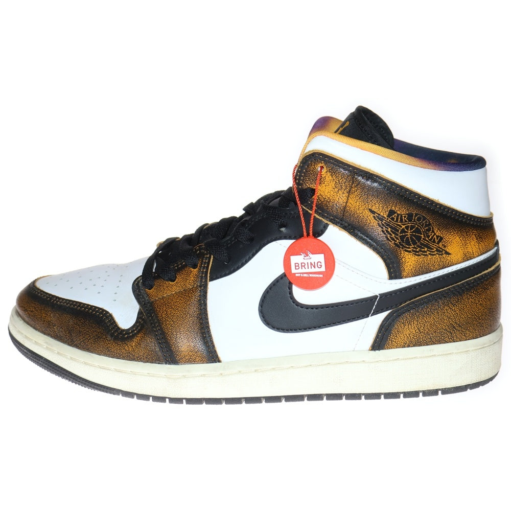 NIKE(ナイキ) Air Jordan 1 Mid Wear Away エアジョーダン1 ウェア アウェイ ミッドカットスニーカー ブラウン US12/30cm DQ8417-071