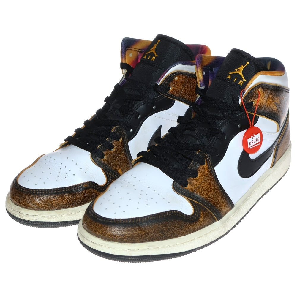NIKE(ナイキ) Air Jordan 1 Mid Wear Away エアジョーダン1 ウェア アウェイ ミッドカットスニーカー ブラウン US12/30cm DQ8417-071