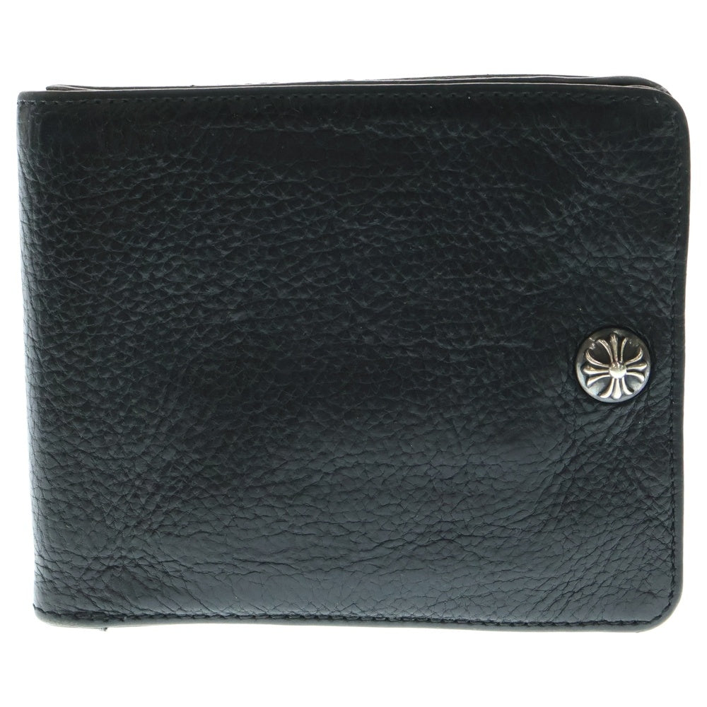 CHROME HEARTS(クロムハーツ) 1SNAP 1スナップ クロス ボールボタン レザーウォレット 財布 ブラック BCA361