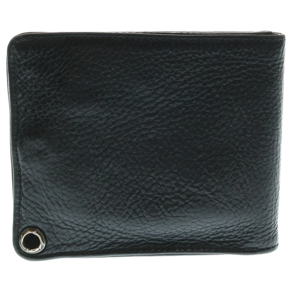 CHROME HEARTS(クロムハーツ) 1SNAP 1スナップ クロス ボールボタン レザーウォレット 財布 ブラック BCA361