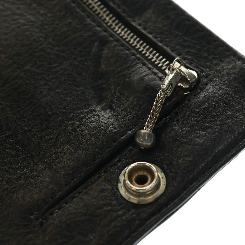 CHROME HEARTS(クロムハーツ) 1SNAP 1スナップ クロス ボールボタン レザーウォレット 財布 ブラック BCA361